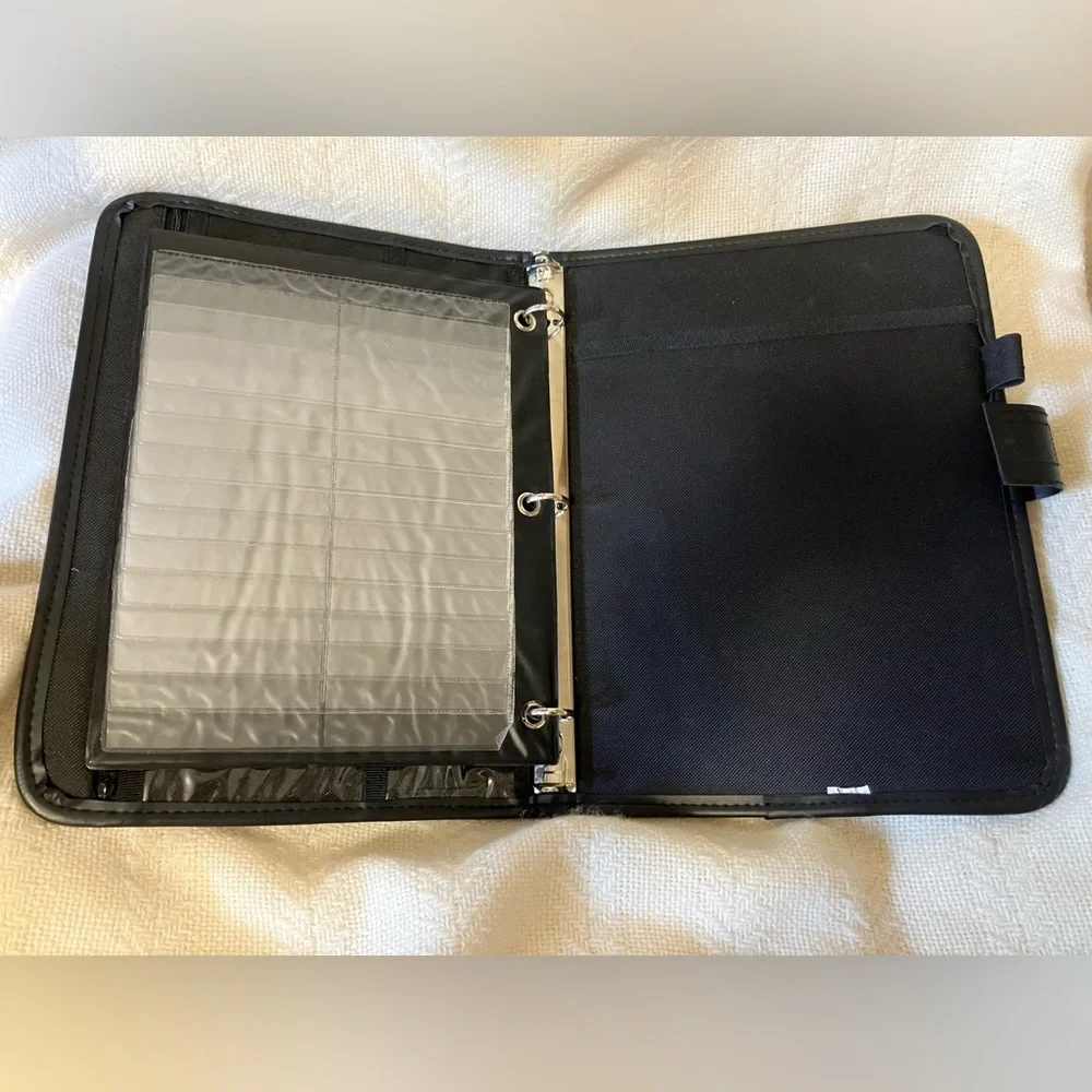3-Ring Binder Portfolio Black Organizer